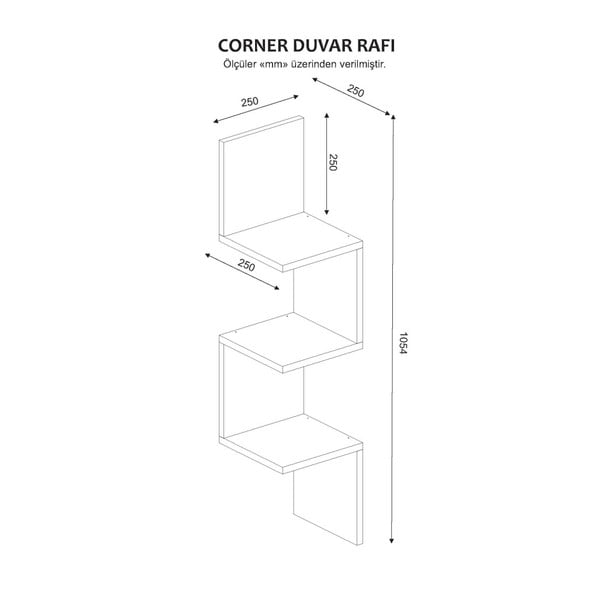 Biela nástenná knižnica s policami Corner-image-3