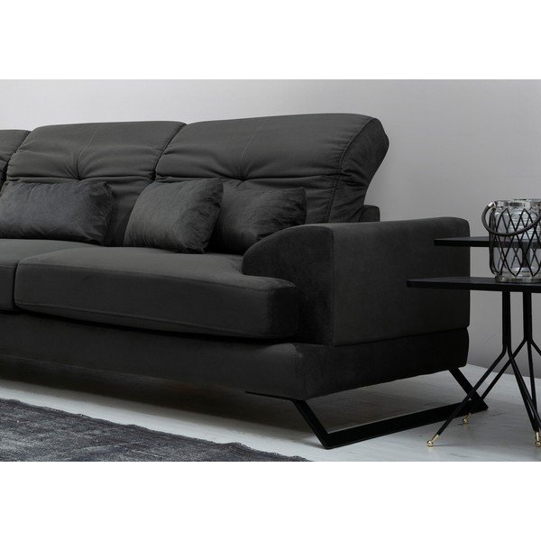 Tmavosivá rohová pohovka (ľavý roh) Frido – Balcab Home-image-3