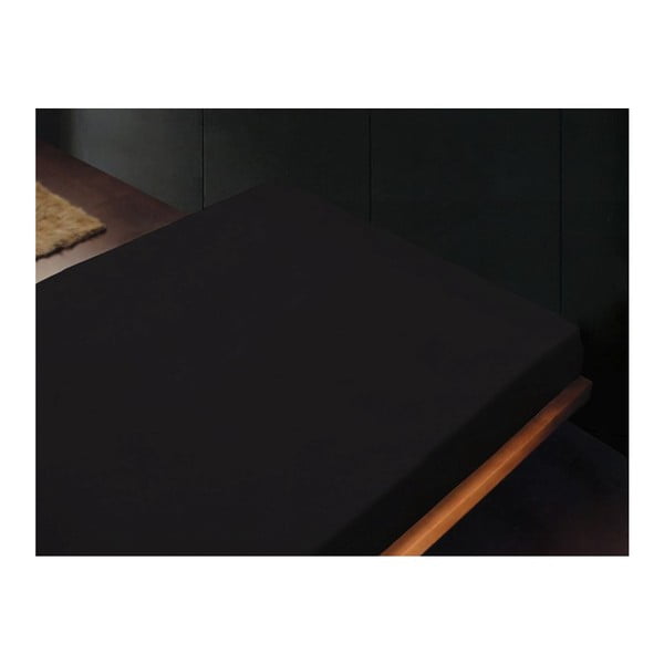 Neelastická posteľná plachta Lisos Negro, 240x260 cm
