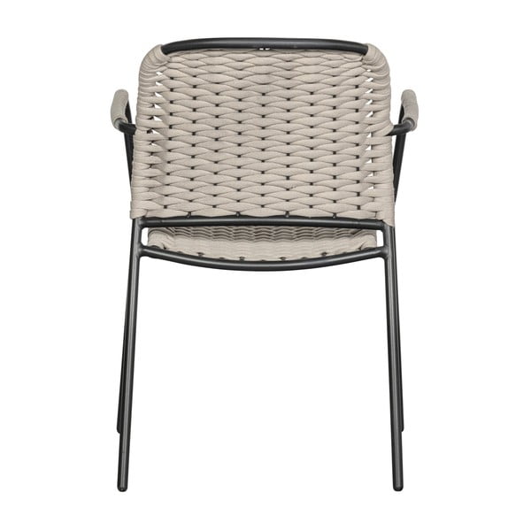 Čierno-béžové kovové záhradné stoličky v súprave 2 ks Taku – Exotan-image-3