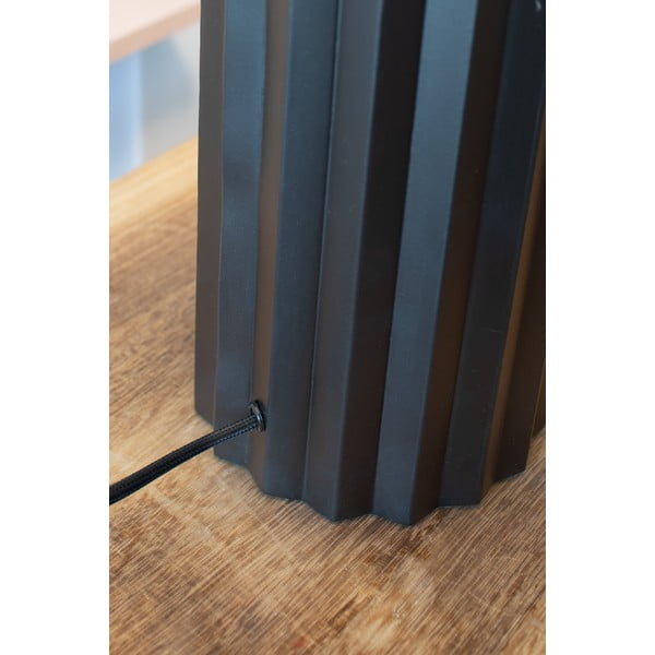 Čierna stolová lampa s textilným tienidlom (výška  60 cm) Hashira – Markslöjd-image-2