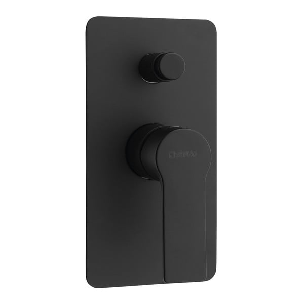 Matne čierna podomietková sprchová batéria (2 výstupy) Pax – Sapho