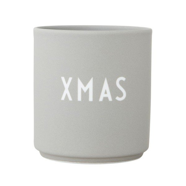 Sivý hrnček z imitácie porcelánu Design Letters Favourite, 0,25 l