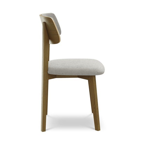 Svetlosivá jedálenská stolička z masívneho dreva Niu – Makamii-image-2