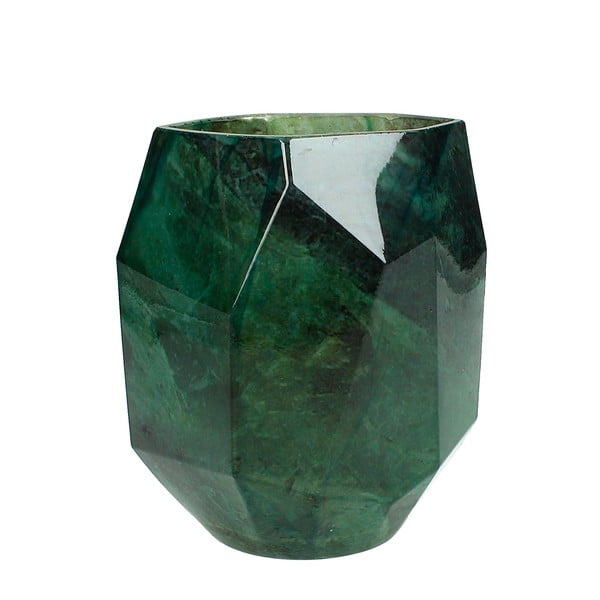 Zelená sklenená váza s dekorom mramoru HF Living Sofia