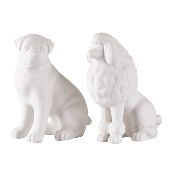 Sada 2 keramických dekoratívnych sošiek KJ Collection Dogs
