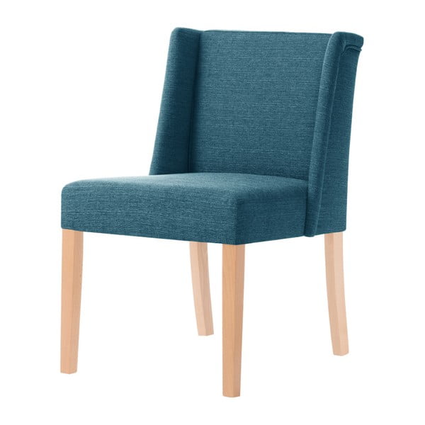 Tyrkysová stolička s hnedými nohami Ted Lapidus Maison Zeste

