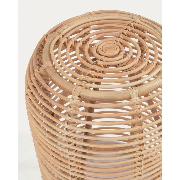 Ratanový okrúhly odkladací stolík ø 45 cm Kohana – Kave Home-image-1