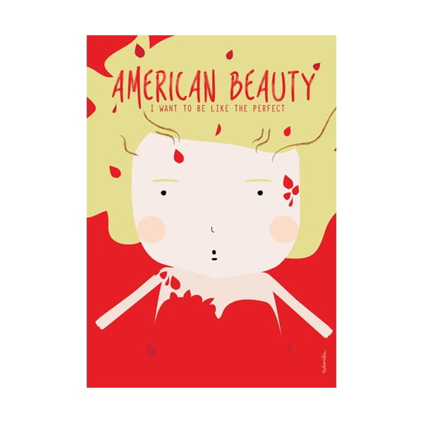 Plagát NiñaSilla American Beauty, 21 x 42 cm