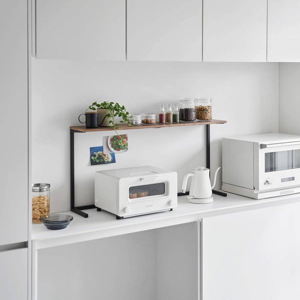 Biela/v prírodnej farbe drevená prídavná polička 28,5x8,5 cm Tower – YAMAZAKI-image-1