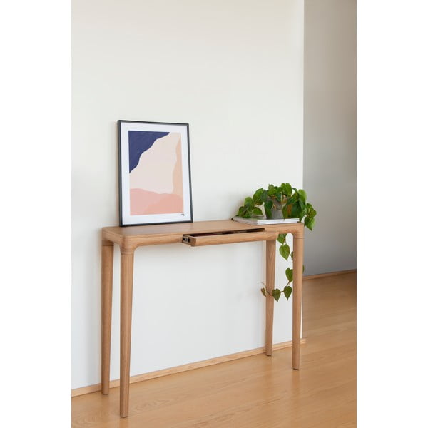 Konzolový stolík z dubového dreva v prírodnej farbe 12x110 cm Heart'n'Soul – UMAGE-image-1