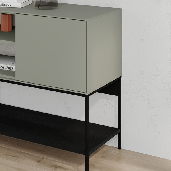 Zeleno-čierna komoda 180x80x40 cm Amira – Marckeric-image-4
