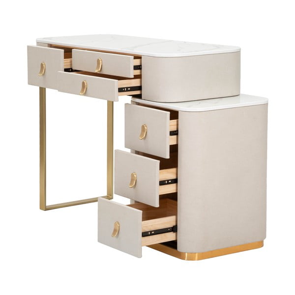 Konzolový stolík v béžovo-zlatej farbe 40x120 cm Beauty – Mauro Ferretti-image-2
