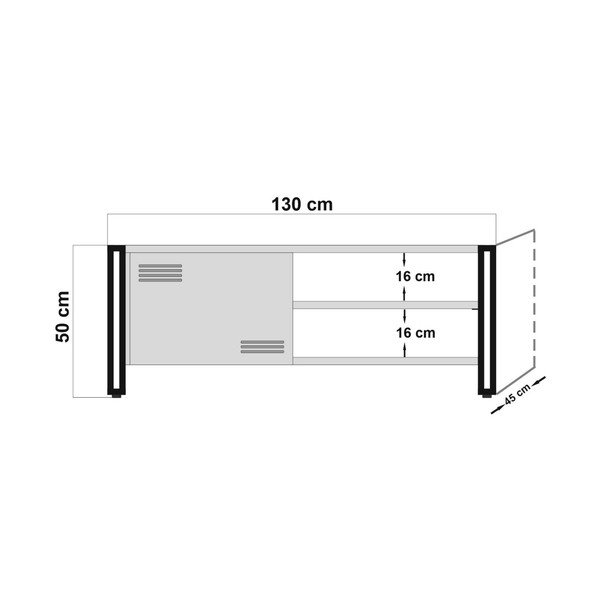 Televízny stolík Hakaro, dĺžka 130 cm-image-1