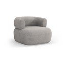 Svetlosivé kreslo z textílie buklé Jenny – Micadoni Home