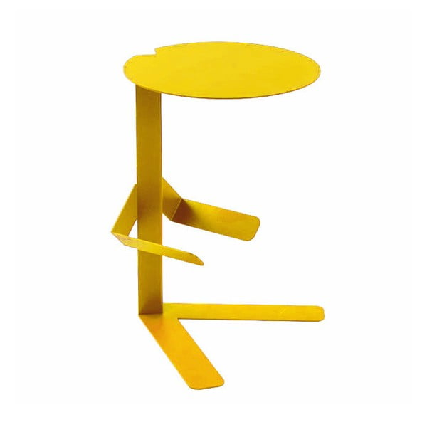 Žltý odkladací stolík Caoscreo MisterT