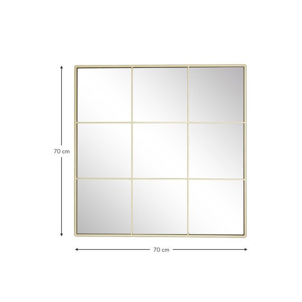 Nástenné zrkadlo s kovovým rámom v zlatej farbe Westwing Collection Clarita, 70 x 70 cm-image-4