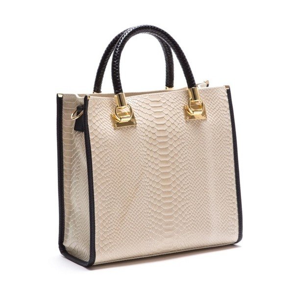 Kožená kabelka Luisa Vannini 8032 Beige-image-2
