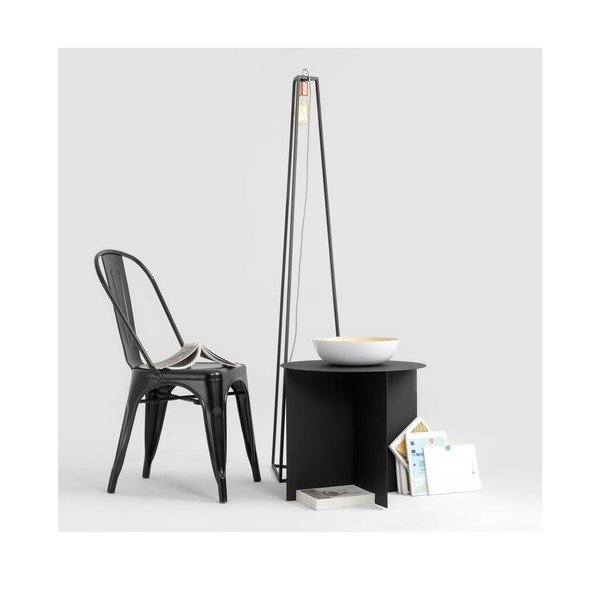 Čierny konferenčný stolík Custom Form Oli, ⌀ 50 cm-image-1
