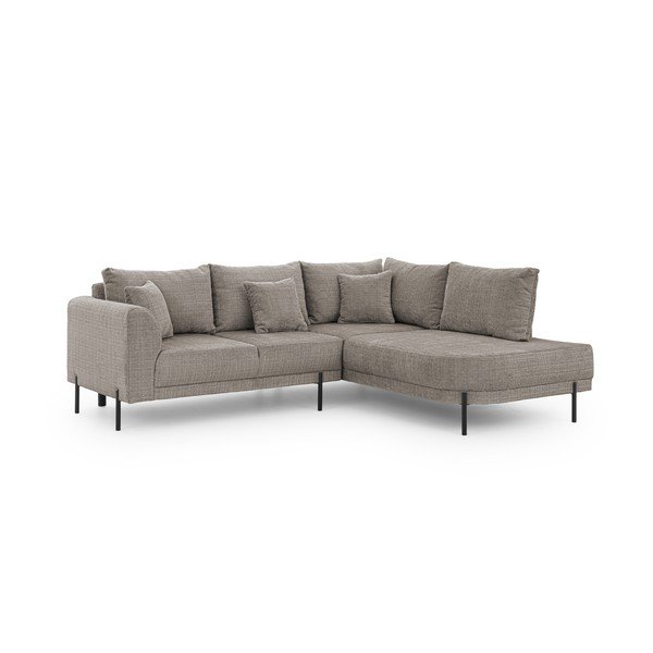 Taupe ženilková rohová pohovka (pravý roh/do L) Mauris  – Ropez-image-2