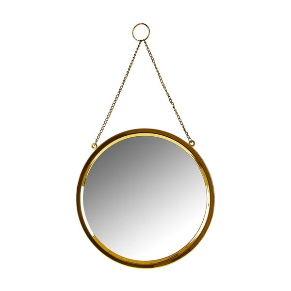 Okrúhle nástenné zrkadlo v zlatej farbe Villa Collection