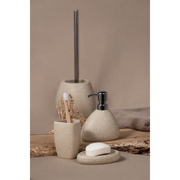 Béžová keramická toaletná kefa Wenko Pion-image-2