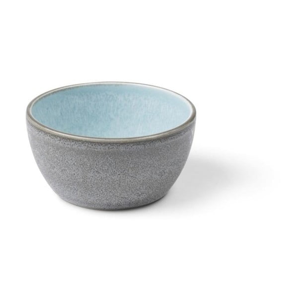 Sivá kameninová miska s vnútornou glazúrou v svetlomodrej farbe Bitz Mensa, priemer 10 cm-image-1