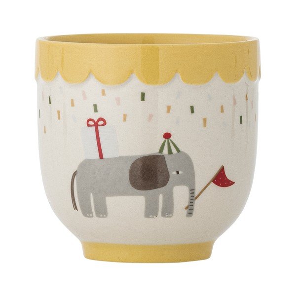 Žltý/krémový detský hrnček z kameniny 150 ml Celebrate – Bloomingville Mini-image-2