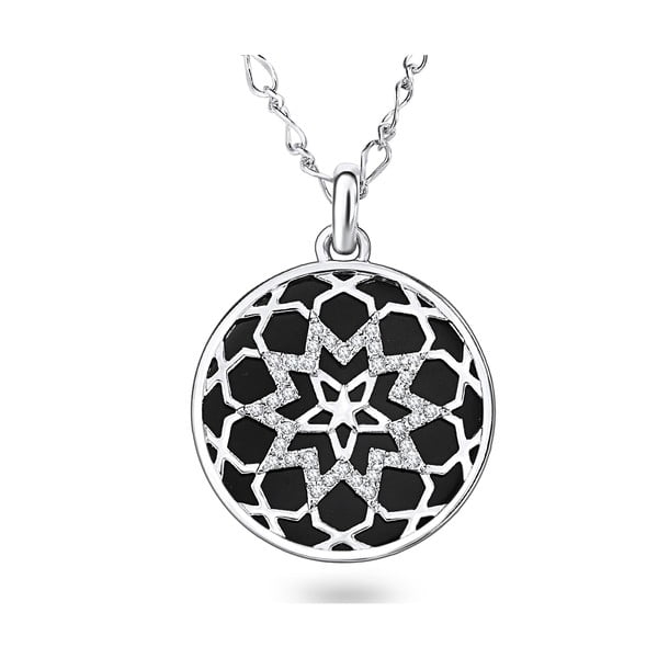 Postriebrený náhrdelník s krištáľmi Swarovski Saint Francis Crystals Divina