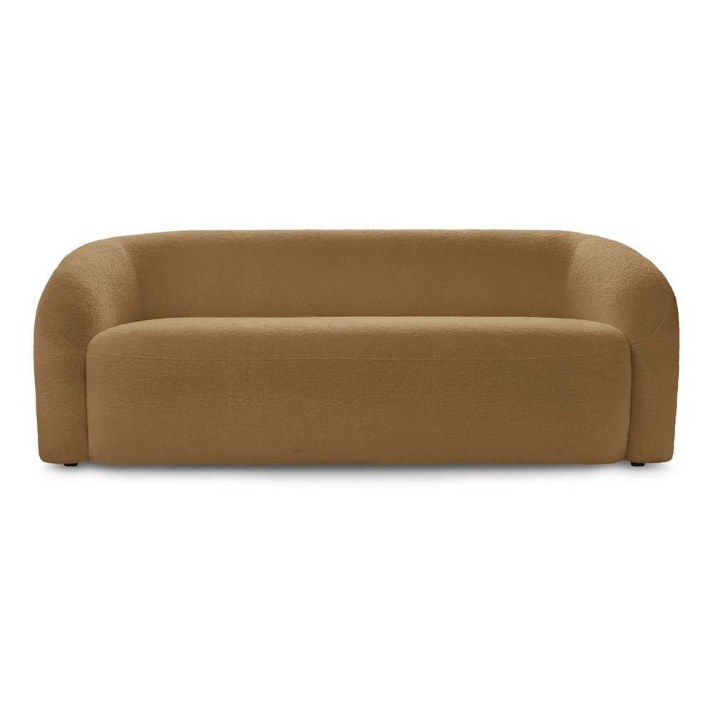 Pohovka z textílie buklé v horčicovej farbe 193 cm Elina – Bobochic Paris