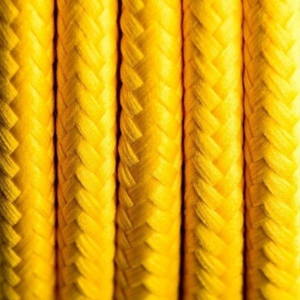 Biela stojacia lampa s bielym tienidlom a žltým káblom Ragaba Wanda-image-1