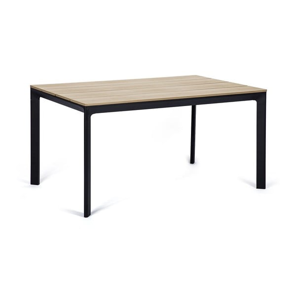 Súprava 4 čiernych jedálenských stoličiek Kai a prírodného stola Thor - Bonami Essentials-image-2