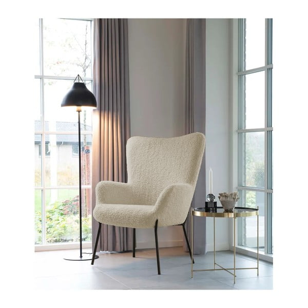 Béžové kreslo z umelej kožušiny Glasgow – Bonami Essentials-image-1