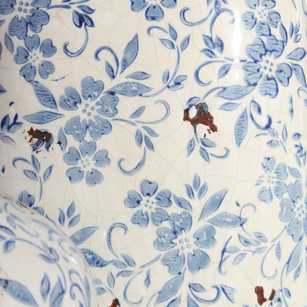 Modro-biela keramický váza Flowers-image-1