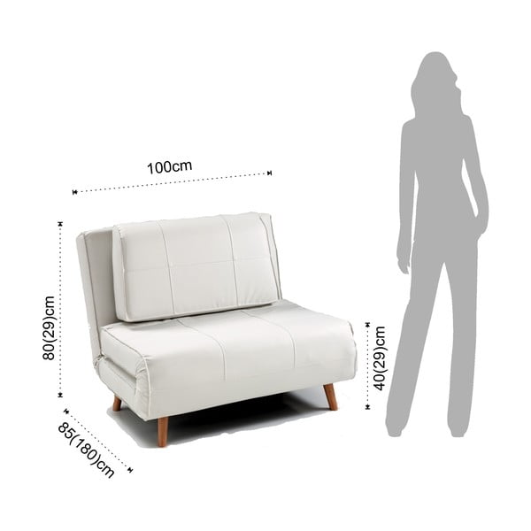 Biele rozkladacie kreslo Tomasucci Shift-image-3