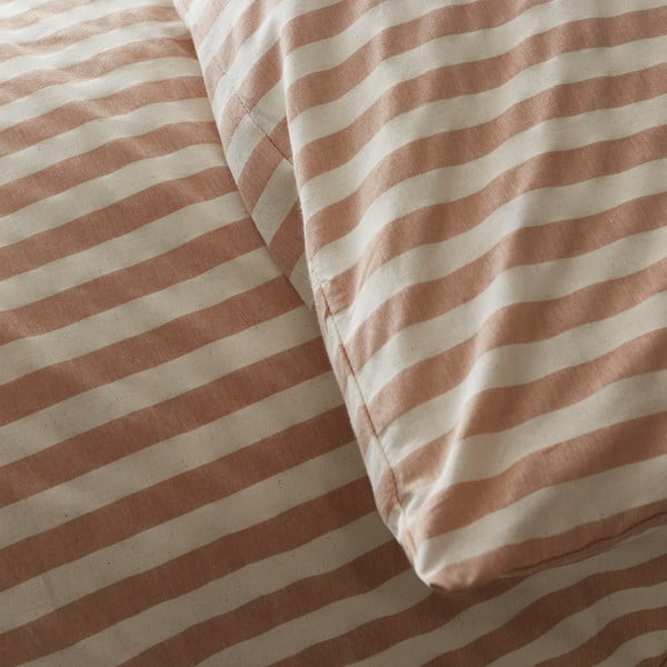 Obliečky v terakotovej farbe na dvojlôžko 200x200 cm Zanzibar Stripe – Pineapple Elephant-image-4