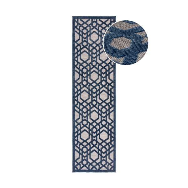 Modrý vonkajší koberec 230x66 cm Oro - Flair Rugs