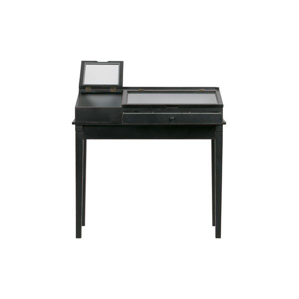 Čierny drevený stolík s vitrínou BePureHome-image-3