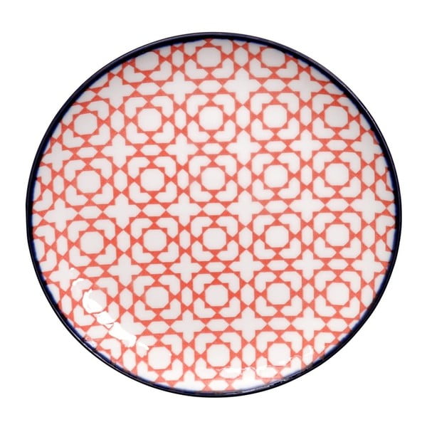 Ružový tanier Tokyo Design Studio Geo Eclectic, 16 cm