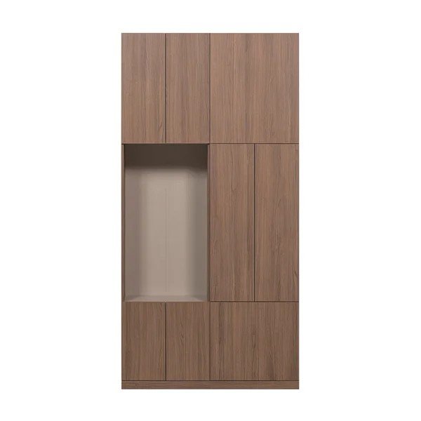 Modulárna skrinka v tmavo prírodnej farbe 108x215 cm Build – WOOOD