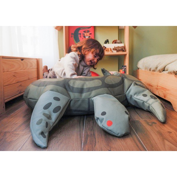 Zelený detský sedací vak Turtle - Little Nice Things-image-3