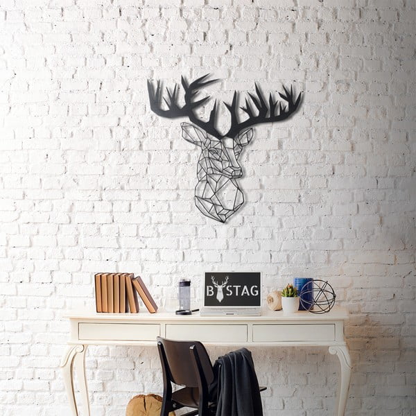 Nástenná kovová dekorácia The Old Deer, 72 × 75 cm