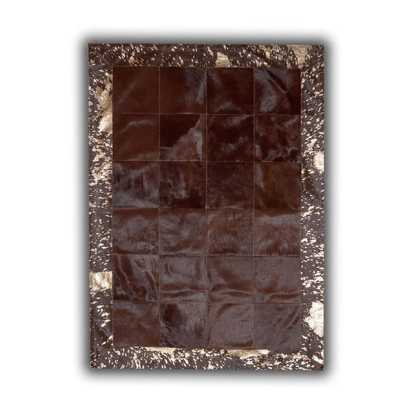 Koberec z pravej kože Acid Bronze, 140x200 cm