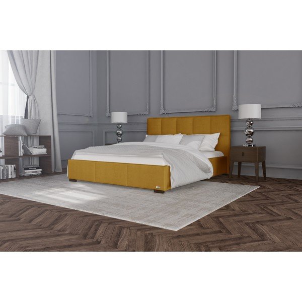 Oranžová dvojlôžková posteľ Guy Laroche Home Allure, 140 x 200 cm-image-1