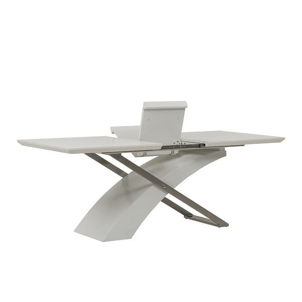 Rozkladací jedálenský stôl Level, 160-200 cm, biely