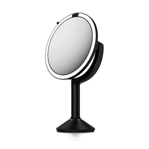 Kozmetické zrkadlo s osvetlením/zväčšovacie (zväčšenie 5x/zväčšenie 10x) ø 20 cm Trio – simplehuman