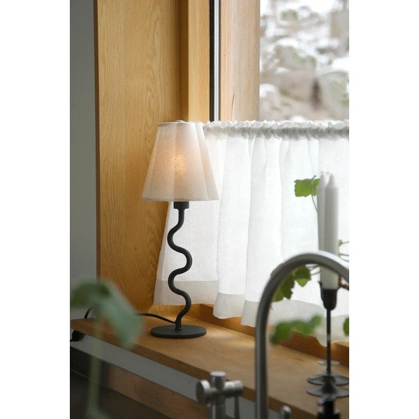 Béžová kovová stolová lampa s textilným tienidlom (výška  41 cm) Veya – Markslöjd-image-2