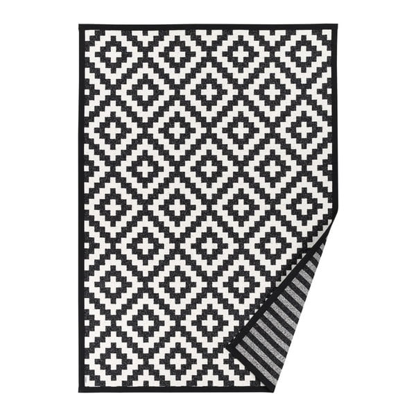 Čierno-biely vzorovaný obojstranný koberec Narma Viki, 70 × 140 cm