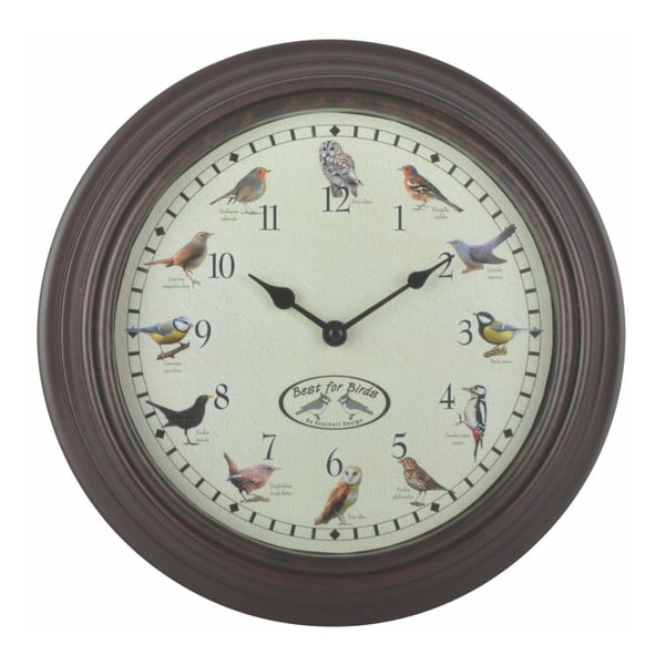 Nástenné hodiny s vtáčim spevom Ego Dekor, Ø 30,1 cm