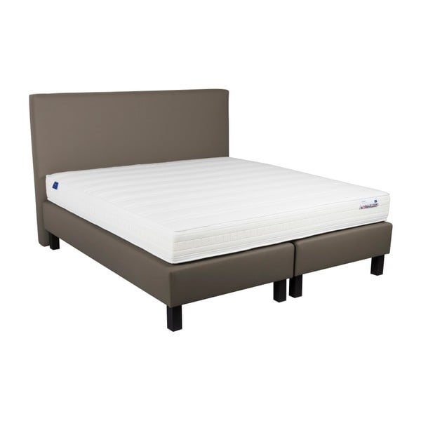 Béžová boxspring posteľ Revor Domino, 200 × 140 cm